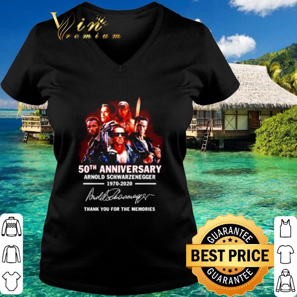 Top 50th Anniversary Arnold Schwarzenegger thank you for the memories shirt