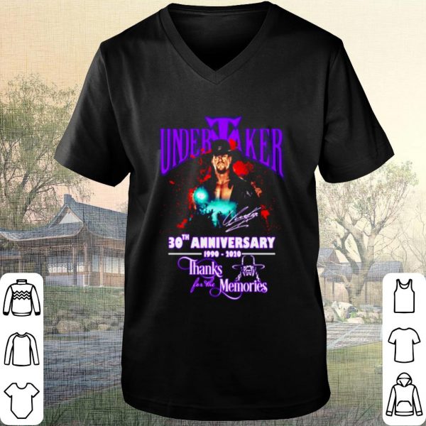 Cool Undertaker 30th Anniversary 1990 2020 thank for the memories signature shirt