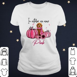 Top Goldendoodle in October we wear Pink Breast Cancer Pumpkin shirt 1