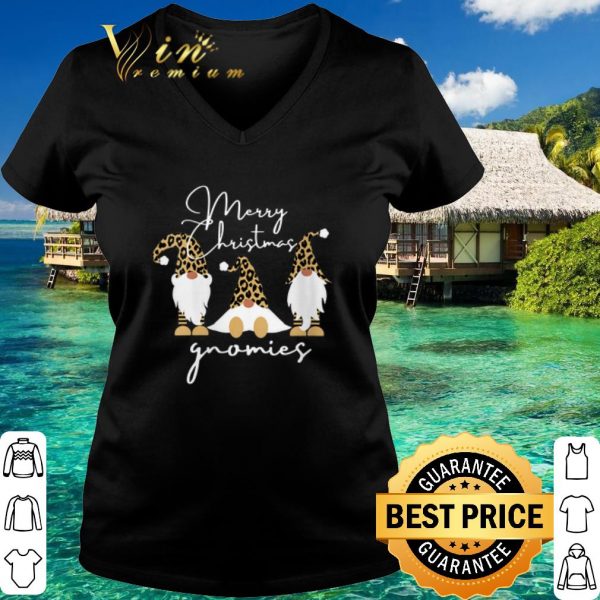 Cool Gnomies Womens Leopard Merry Christmas shirt