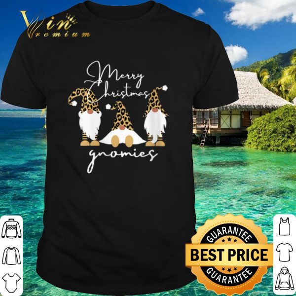 Cool Gnomies Womens Leopard Merry Christmas shirt