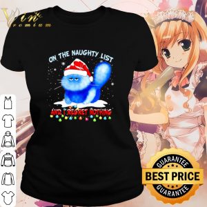 Cool Grumpy cat on the naughty list and I regret nothing Christmas shirt 1