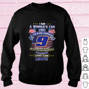 Top I am a winner’s fan I say God bless America I drink beer eat mean shirt 2