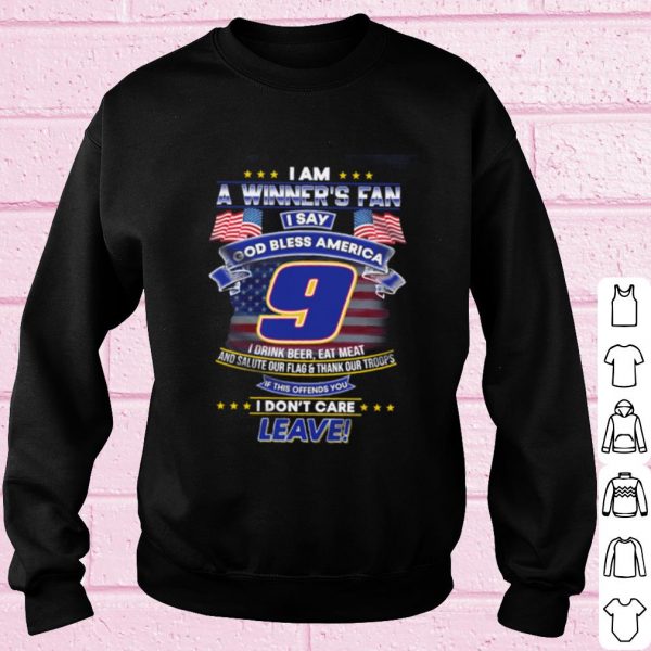 Top I am a winner’s fan I say God bless America I drink beer eat mean shirt