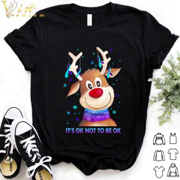 Top Reindeer Suicide prevention it's ok not to be ok shirt