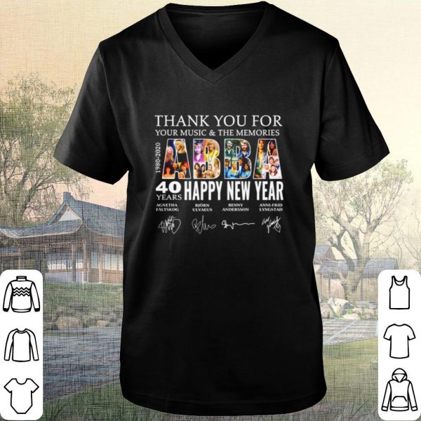 Official ABBA Band 1980 2020 thank you for your music the memories Signature shirt