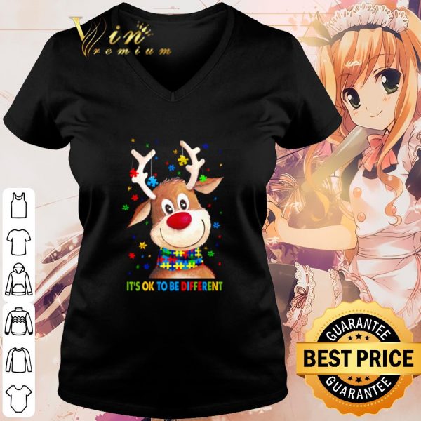 Best Reindeer Autism it's ok to be different shirt