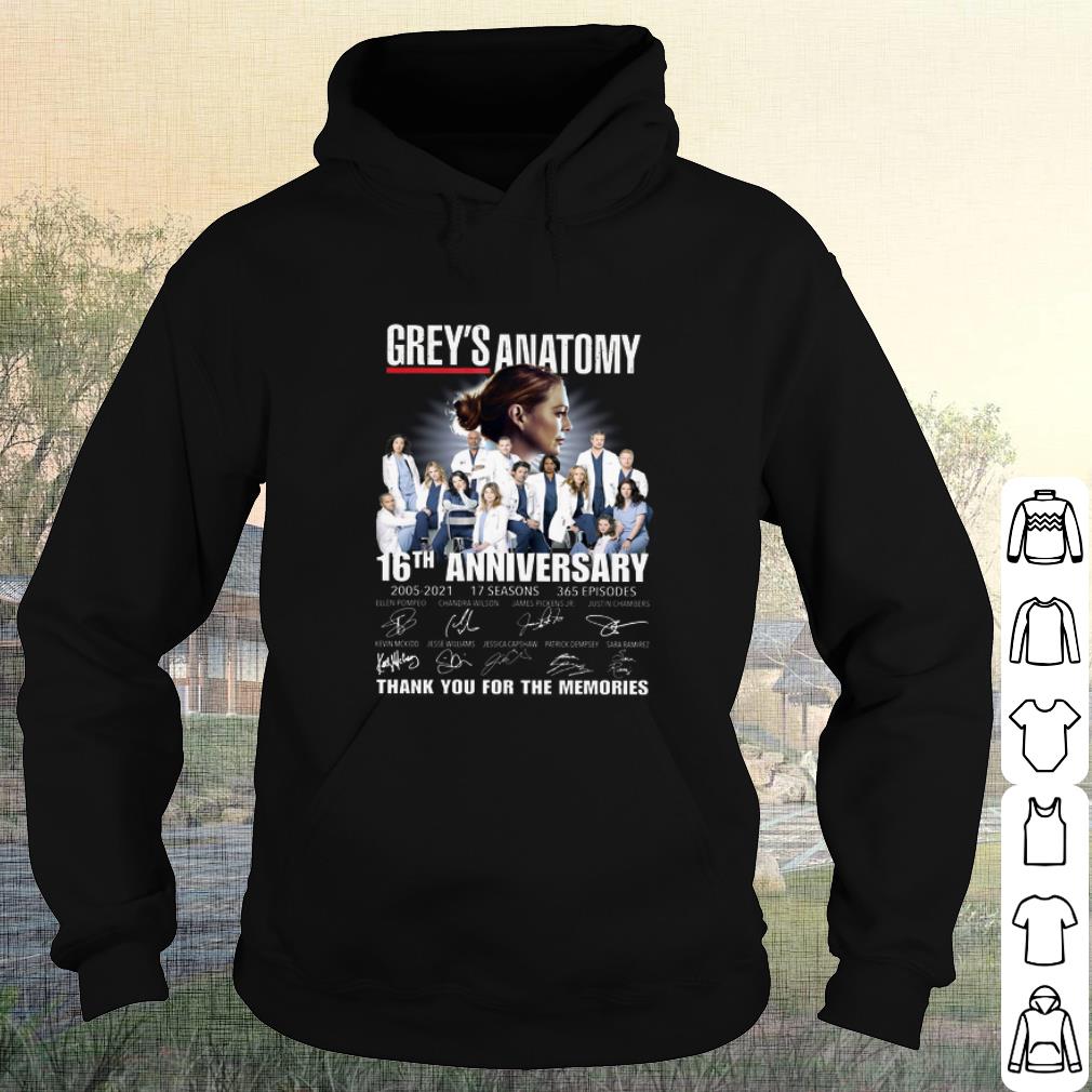 6a0fde7f cool grey s anatomy 16th anniversary thank you for the memories signature shirt 4 - Cool Grey's Anatomy 16th anniversary thank you for the memories Signature shirt