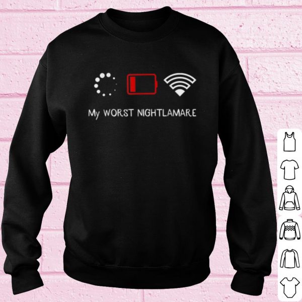 Official My Worst Nightmare Wifi battery low shirt