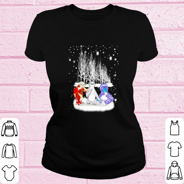 Pretty Sloth Snow Merry Christmas shirt