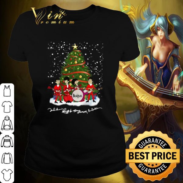 Pretty The Beatles Tree Christmas Signature shirt