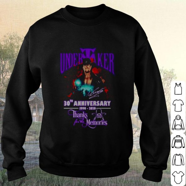 Cool Undertaker 30th Anniversary 1990 2020 thank for the memories signature shirt