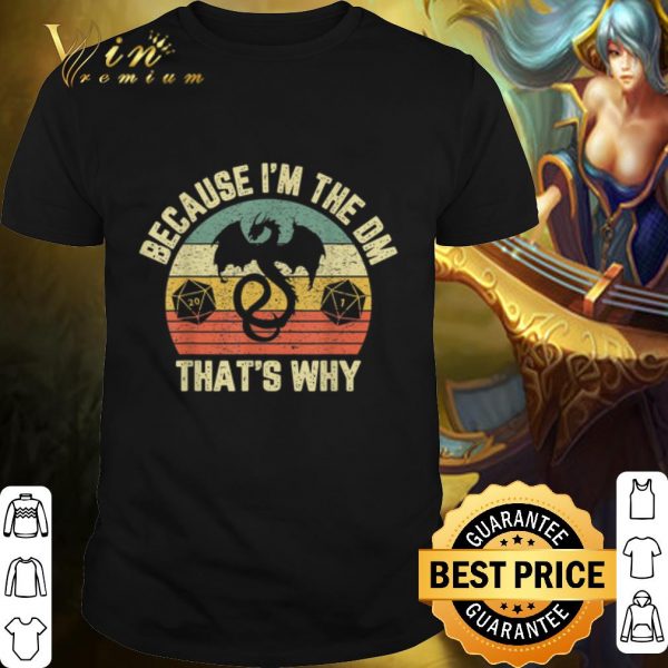 Pretty Because I'm The DM That's why Dragon Vintage shirt