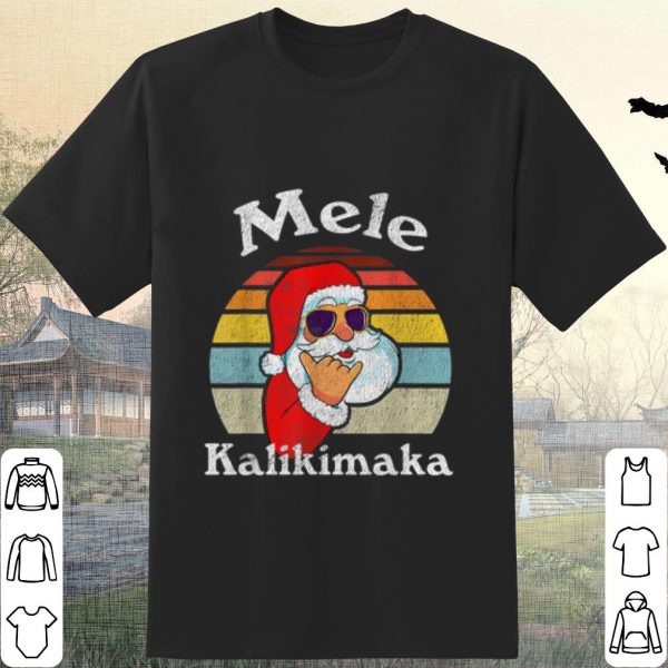 Cool Mele Kalikimaka Santa Shaka Hawaii Vintage shirt