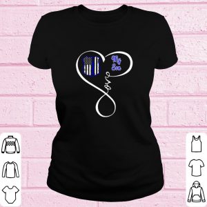 Official Thin Blue Line heart my son American Flag shirt 1
