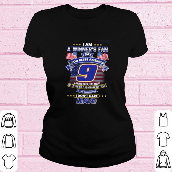 Top I am a winner’s fan I say God bless America I drink beer eat mean shirt