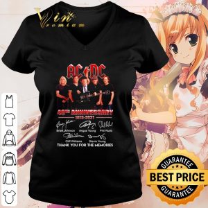 Premium ACDC Band 48th Anniversary signature Brian Johnson Angus Young Phil Rudd shirt 2