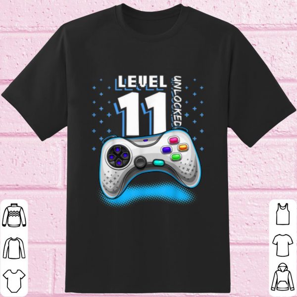 Original Level 11 Unlocked Video Game Birthday Gift Boys shirt