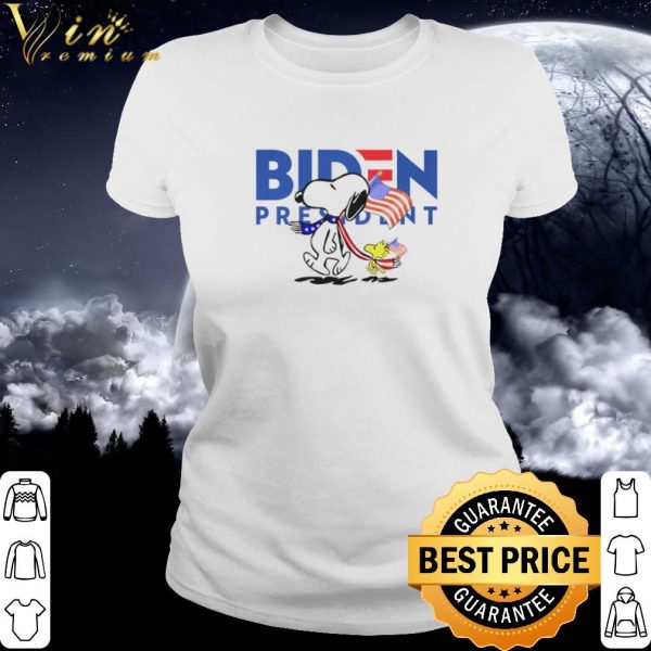 Official Snoopy and Woodstock vote Biden President American flag shirt