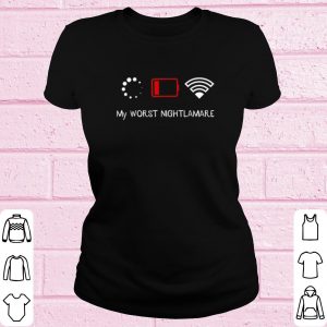 Official My Worst Nightmare Wifi battery low shirt 1