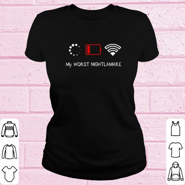 Official My Worst Nightmare Wifi battery low shirt