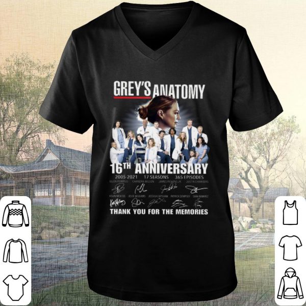 Cool Grey's Anatomy 16th anniversary thank you for the memories Signature shirt