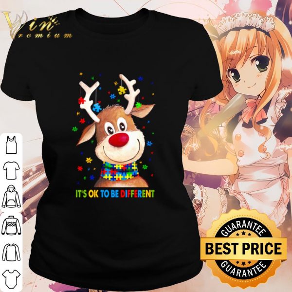 Best Reindeer Autism it's ok to be different shirt
