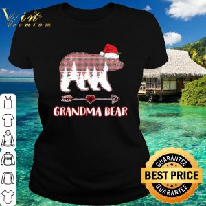 Best Grandma Bear Pajama Red Plaid Buffalo Hat Christmas shirt