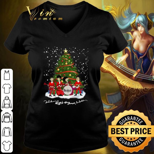 Pretty The Beatles Tree Christmas Signature shirt
