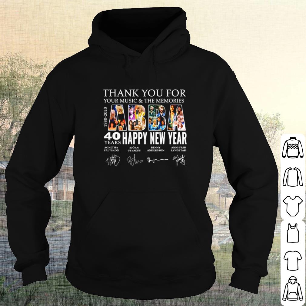b7dae5e2 official abba band 1980 2020 thank you for your music the memories signature shirt 4 - Official ABBA Band 1980 2020 thank you for your music the memories Signature shirt