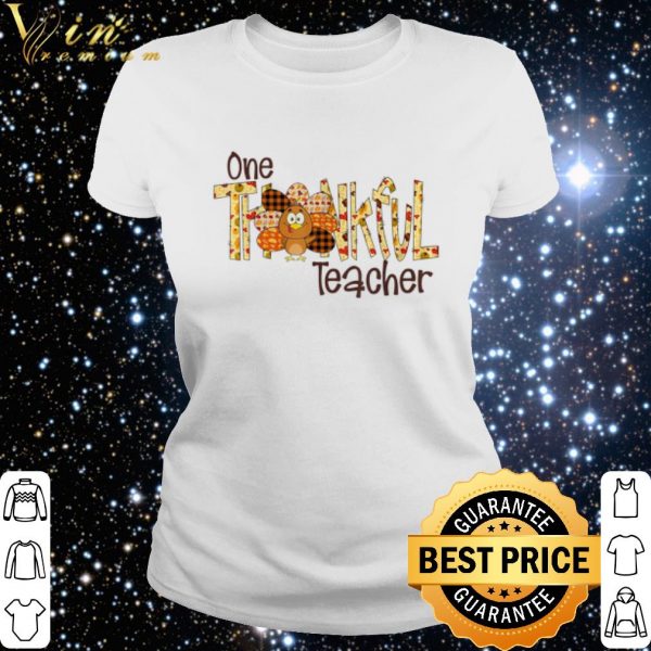 Best One Thankful Teacher Leopard Turkey shirt