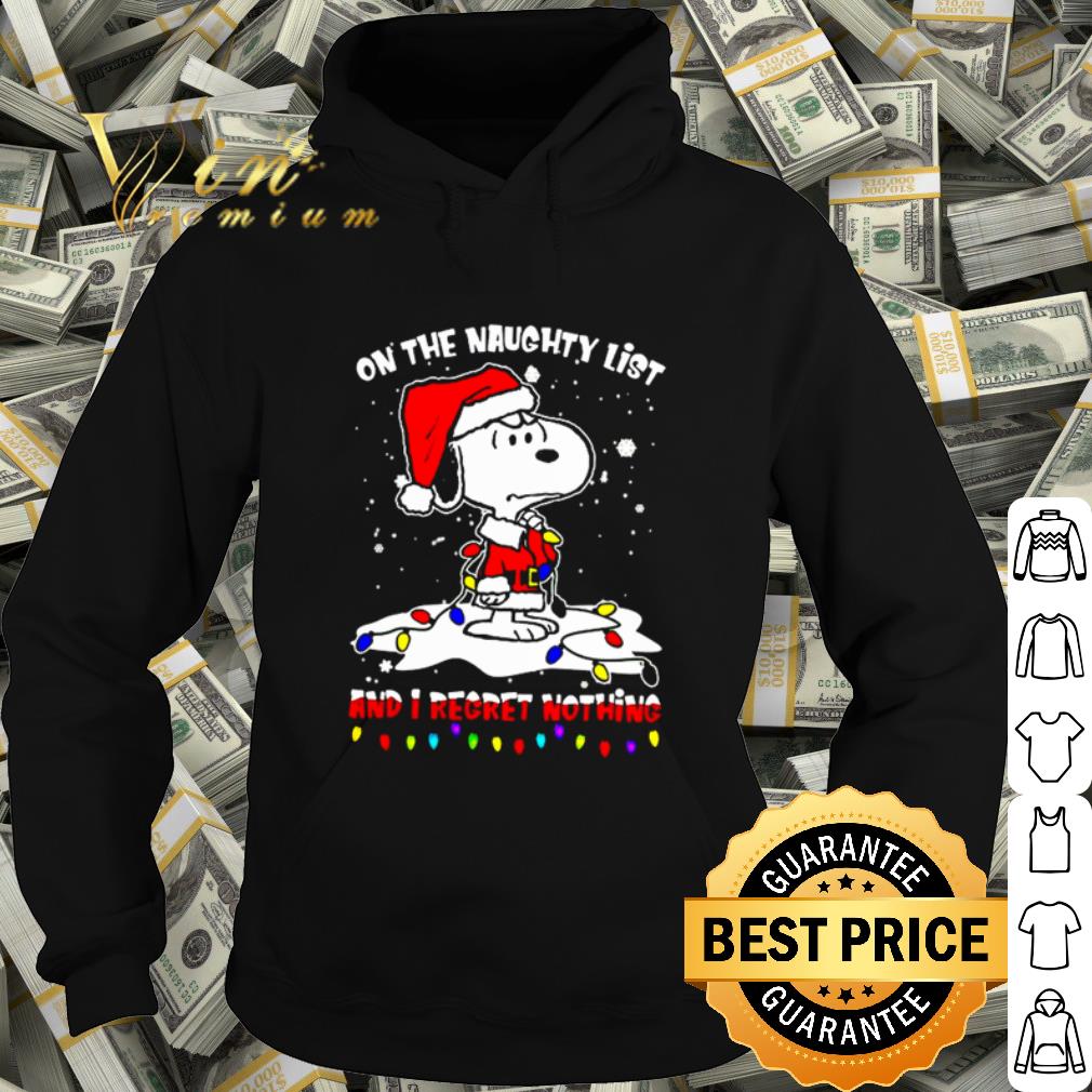 Top Santa Snoopy on the naughty list and I regret nothing Christmas shirt bad1411c top santa snoopy on the naughty list and i regret nothing christmas shirt 4 - Top Santa Snoopy on the naughty list and I regret nothing Christmas shirt