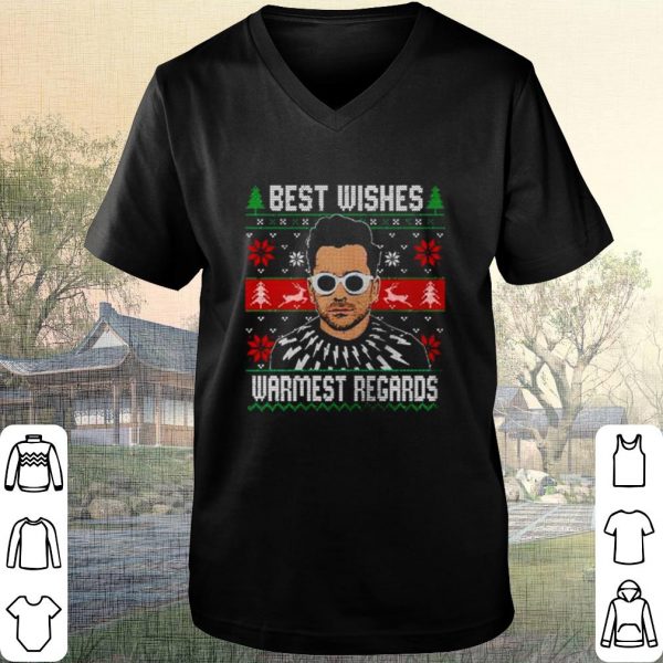Pretty David Rose best wishes warmest regards ugly Christmas shirt