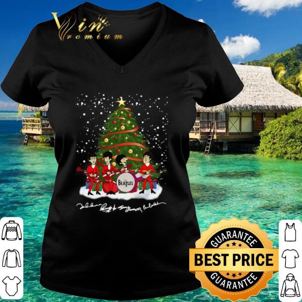 Best The Beatles Tree Christmas Signature shirt