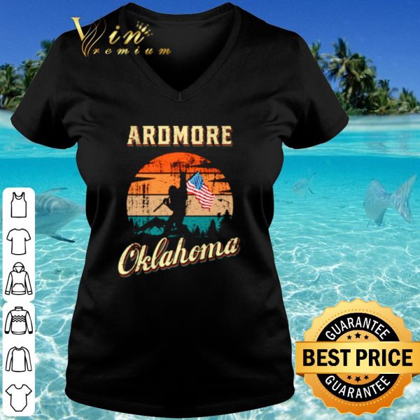 Top Bigfoot Ardmore Oklahoma American flag Vintage shirt