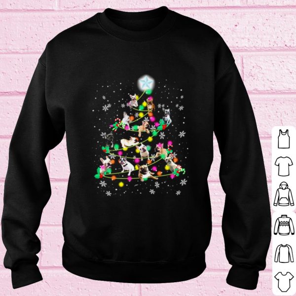 Top Frenchie as Christmas tree shirt