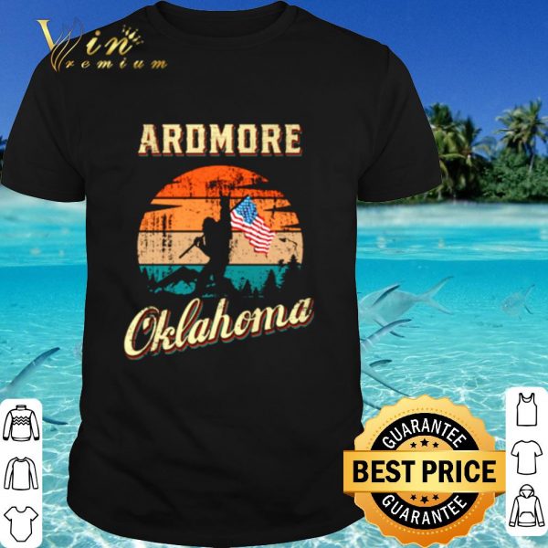 Top Bigfoot Ardmore Oklahoma American flag Vintage shirt