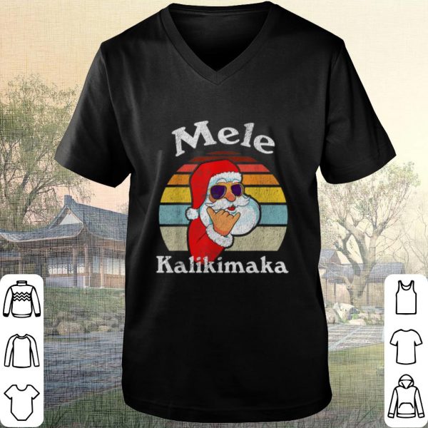 Cool Mele Kalikimaka Santa Shaka Hawaii Vintage shirt