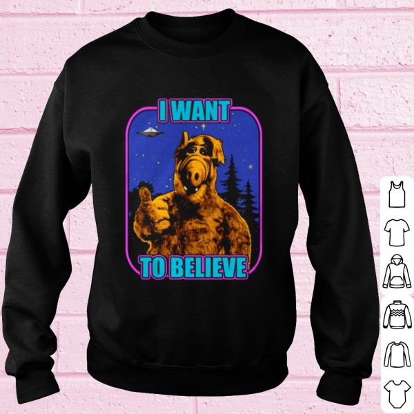 Original ALF UFO I want to believe shirt