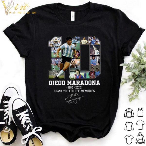 Pretty Diego Maradona 1960 2020 thank you for the memories Signature shirt