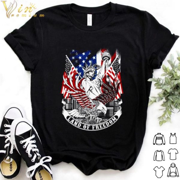 Best Liberty eagle American flag land of freedom shirt