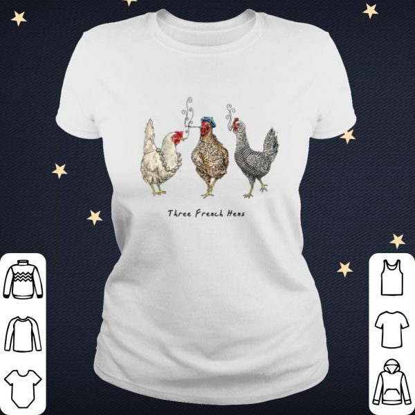 Official Three French Hens Smoking Christmas shirt