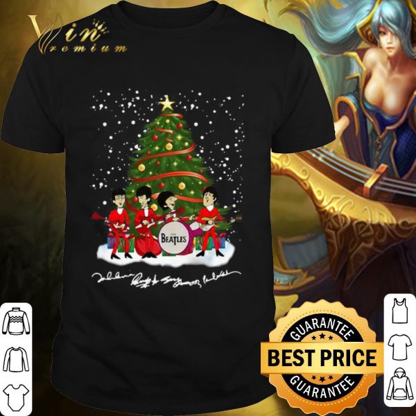 Pretty The Beatles Tree Christmas Signature shirt