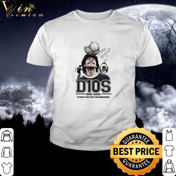 Pretty Maradona D10S 1960 2020 thank you for the memories signature shirt