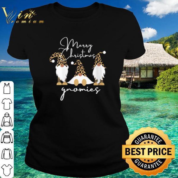 Cool Gnomies Womens Leopard Merry Christmas shirt