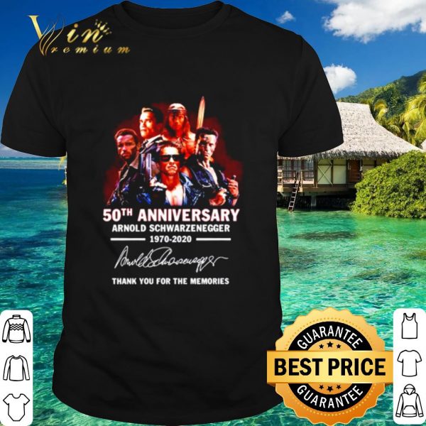 Top 50th Anniversary Arnold Schwarzenegger thank you for the memories shirt