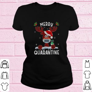 Official Reindeer Face Mask Merry Quarantine 2020 Christmas shirt 1