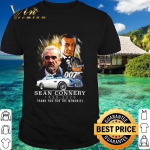 Top Thank you for the memories 007 Sean Connery 1930 2020 signature shirt