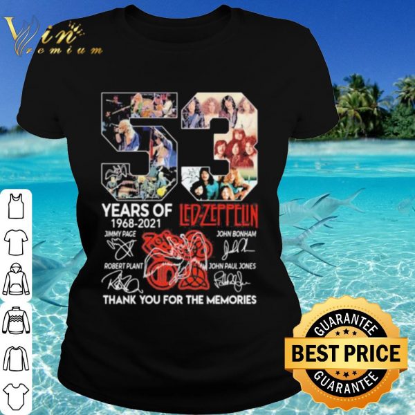 Top 53 Years Of Led Zeppflin Thank You For The Memories Signuature shirt
