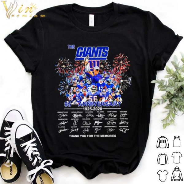 Cool The giants 95 anniversary 1925 2020 thank the memories new year 2021 shirt